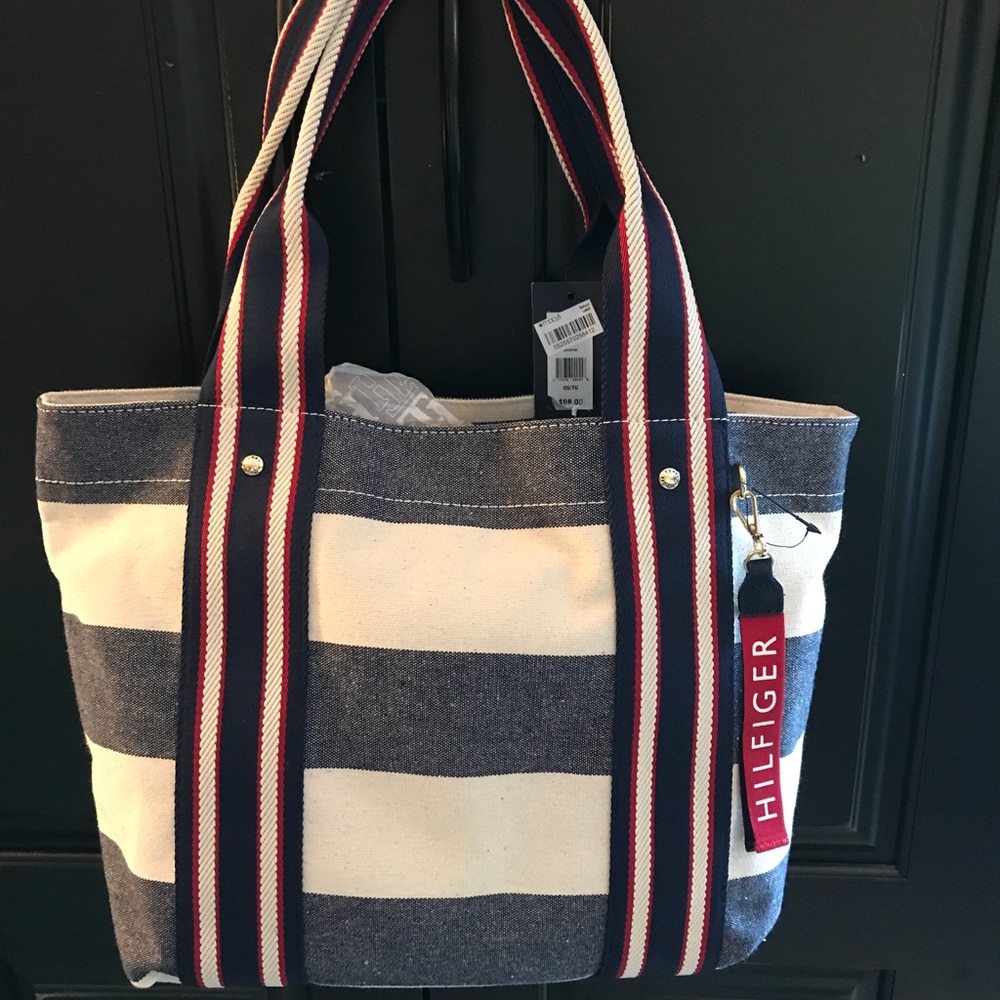 Tommy Hilfiger Canvas Tote great for shopping,
